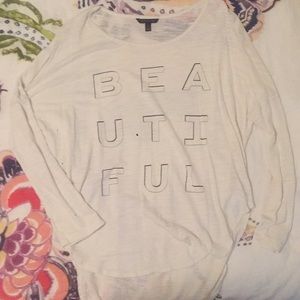 BEAUTIFUL off white long sleeve tee. BR Sz L